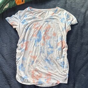 Women’s Maternity Time and Tru V-Neck Tie-Dye Tee M